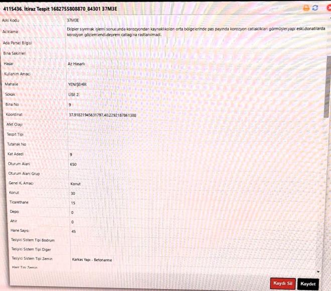 Yeniehir ilesi Lise 2'nci Sokak'ta, 15'i i yeri 45 dairelik 8 katl Gven Apartman, 6 ubat'taki Kahramanmara merkezli depremlerden etkilenerek hasar grd.