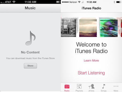 Mzik uygulamasna iTunes radio da eklendi. Bu ekleme ounluk tarafndan olduka beenildi.