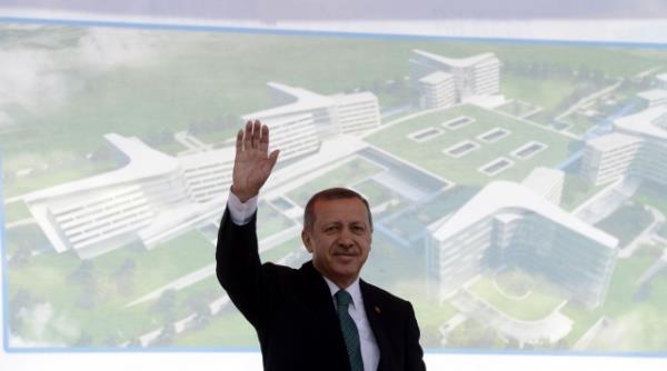 Babakan Erdoan Ankara Bilkent ehir Hastanesi'nin temel atma trenine katld