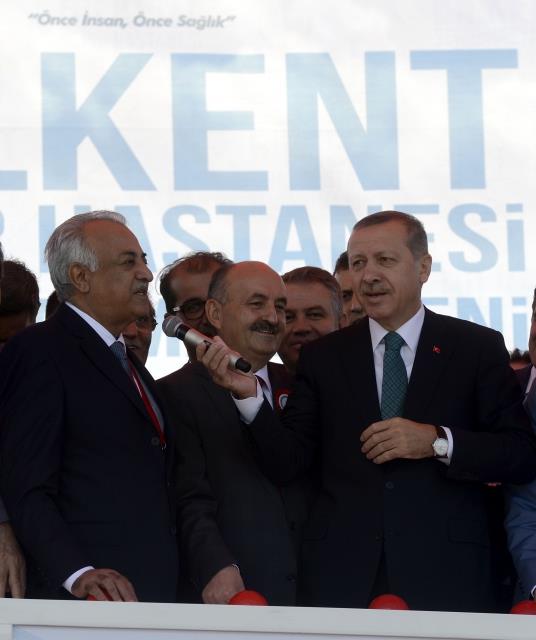 Babakan Erdoan Ankara Bilkent ehir Hastanesi'nin temel atma trenine katld