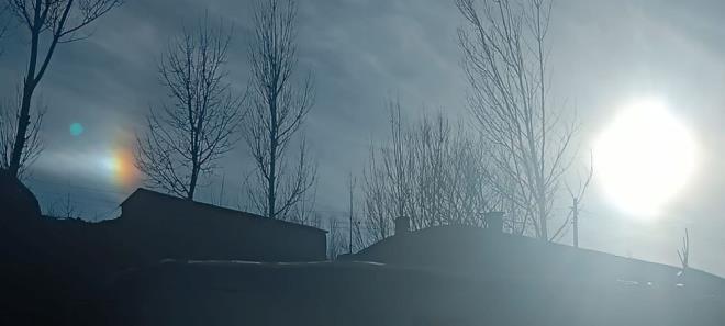 Yksekova ilesine bal Kaml kynde yaayan Hamza Akkurt isimli vatanda, gnee benzer bir k parlamas grd.