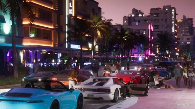 GTA 6 VICE CITY GRAFK    2023'te tantlan ve 2025'te sata kacak olan GTA 6'da ayn caddenin grafikleri ise oyunseverleri heyecanlandrd.