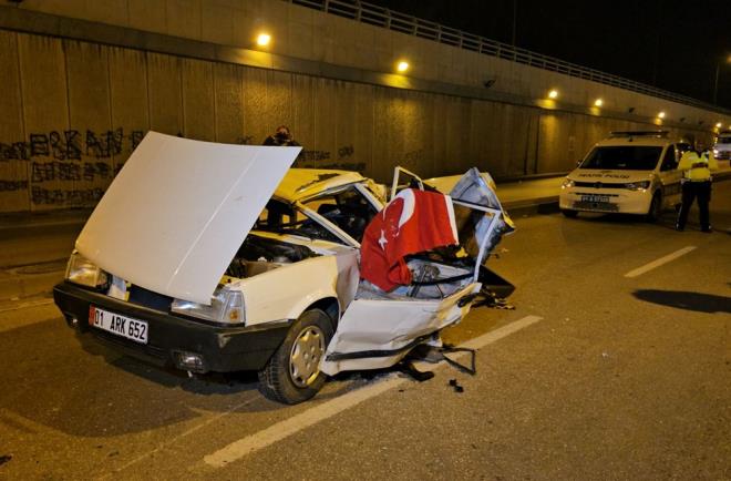 Adana'nn Seyhan ilesinde asker uurlama elencesi kazayla son buldu.