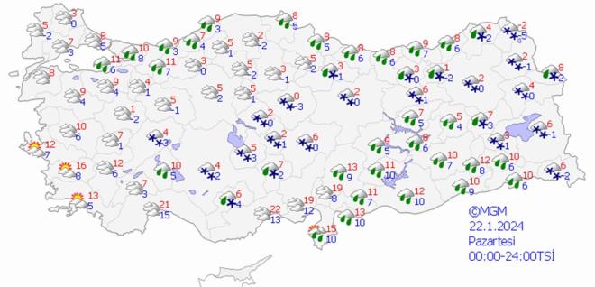 22 OCAK PAZARTES� HAVA NASIL OLACAK?