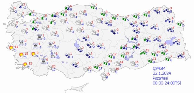 22 OCAK PAZARTES HAVA NASIL OLACAK?