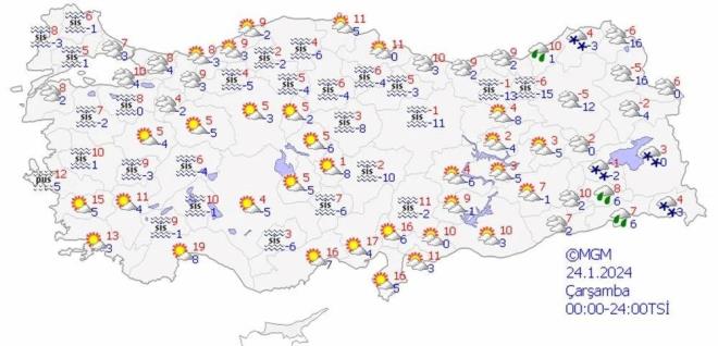 24 OCAK 2024 HAVA DURUMU
