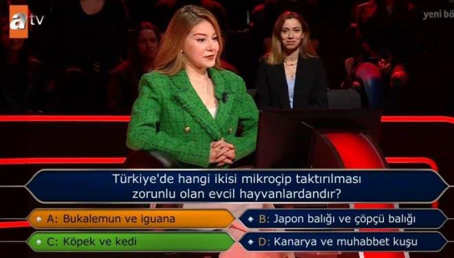 "A kk Bukalemun ve guana" diyen Sena isimli yarmac Kenan mirzalolu'nu hayrete drd. Yarmac yantn kedi-kpek olduunu duyunca da bir hayli ard.