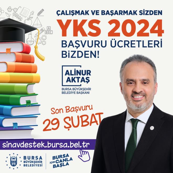 Bursa?da bu yl Yksekretim Kurumlar Snav?na girecek ihtiya sahibi rencilerin bavuru cretleri Bykehir Belediyesi tarafndan denecek.snavdestek.bursa.bel.tradresi zerinden 29 ubat?a kadar online bavuru yapp, gerekli koullar salad belirlenen niversite adaylar bu uygulamadan yararlanabilecek.