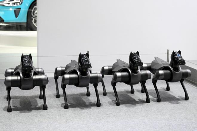 ROBOT KPEK    inli Tecno firmas bir robot kpek sergiledi.    Tecno Dynamic 1 olarak adlandrlan bu rn, irkete gre Alman oban kpeinden esinlenen bir tasarma sahip.    Bir demoda, kpek bir ritme gre dans etti, etrafta zplad ve bir insanla el skt.