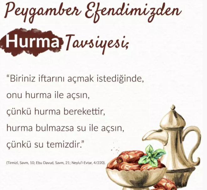 Hurmann hikmeti hakknda ise baz Alimler "bereket" kelimesiyle Peygamber Efendimiz (sav)'in aslnda vcuda olan etkilerinden bahsedildiini belirtir.