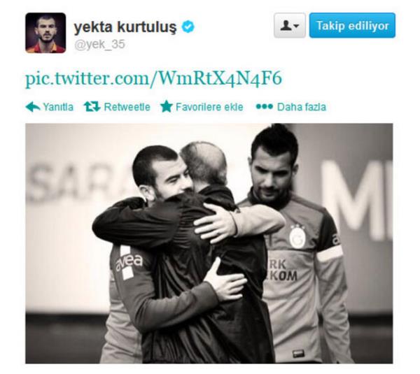 <b>Yekta Kurtulu, </b>Twitter'dan Fatih Terim ile olan fotorafn yaynlad