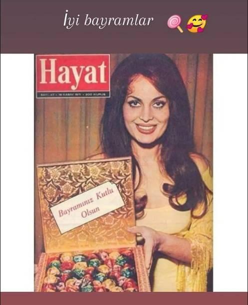 Trkan oray, yllar nce kapak olduu dergi saysn paylaarak "yi bayramlar" dedi.