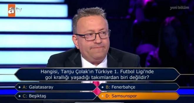Ancak yarmac ikinci baraj sorusuna gelmeden altnc soruda karsna, "Hangisi Tanju olak'n Trkiye 1. Futbol Ligi'nde gol krall yaad takmlardan biri deildir?" sorusuna yanl cevap verince elendi ve ov ksa srd.