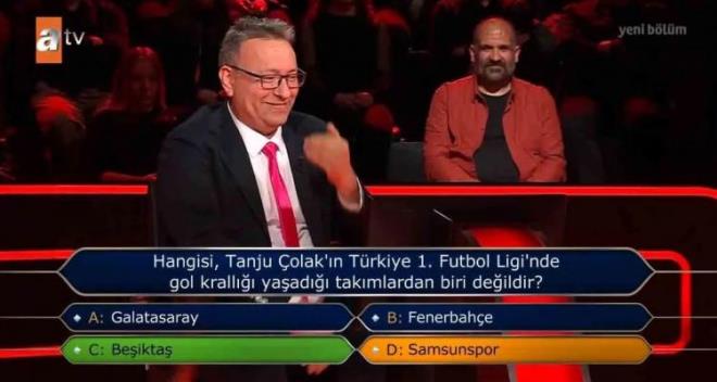 Hangisi Tanju olak'n Trkiye 1. Futbol Ligi'nde gol krall yaad takmlardan biri deildir?  <br>  A) Galatasaray  B) Fenerbahe  C) Beikta  D) Samsunspor<br>    Doru yant C kk Beikta olacakt.