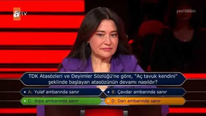 TELEFON JOKER HAKKINI KULLANDI    Soru karsndan bir hayli zorlanan yarmac telefon joker hakkn kullanmak istedi.