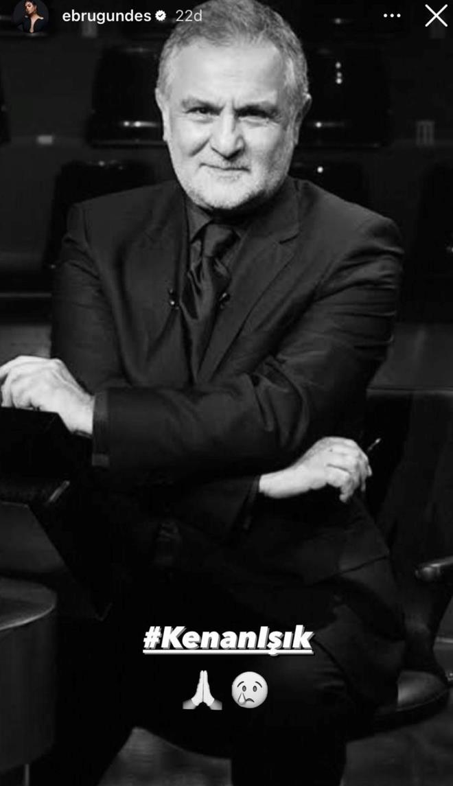 arkc Ebru Gnde'in Kenan Ik'n fotorafn paylaarak zntsn dile getirdi.