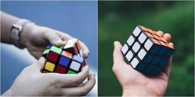Rubik'in, rencilerine  boyutlu nesneleri ve mekanii anlatmak amacyla gelitirdii kpn her bir yznde 9 kare bulunuyor ve her paras ayr olarak dnebiliyordu.