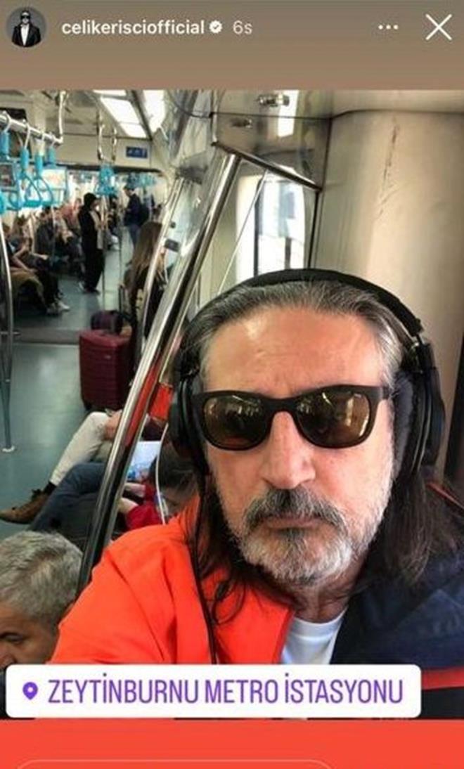 arkc elik sosyal medya hesabndan Marmaray'da ektii selfie pozunu paylat.