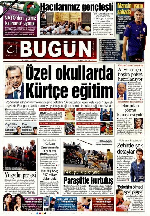 Gazetelerin demokratikleme paketi manetleri