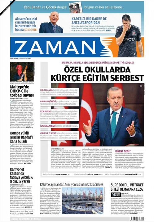 Gazetelerin demokratikleme paketi manetleri