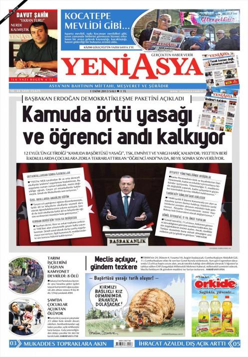 Gazetelerin demokratikleme paketi manetleri