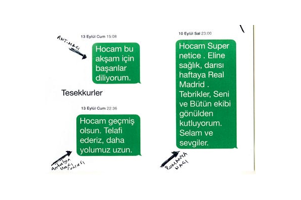 ��te Aysal ile Terim aras�ndaki o mesajlar