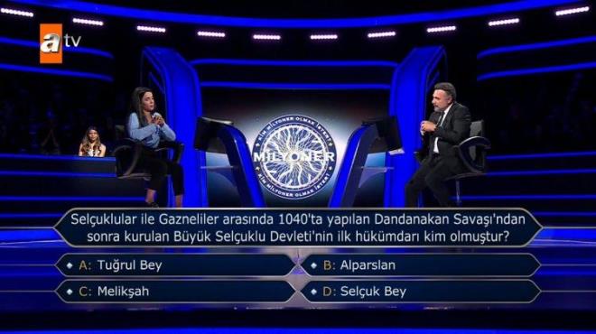 500 Bin TL de�erindeki 11. soruda adeta tarihe ufak bir yolculuk yapan gen� yar��mac�, zorlu anlar ya�ad�.