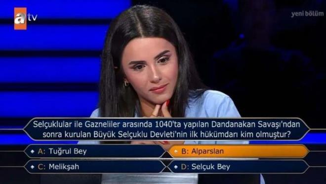 Yar��madan �ekilmek yerine yan�t vermek isteyen Bal, "B- Alparslan" se�ene�inde karar k�ld�.