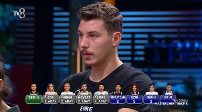 4. ELEME ADAYI DA EMRE OLDU<p>    Yarmaclardan en fazla oyu alan Emre 4. eleme aday olarak seildi.