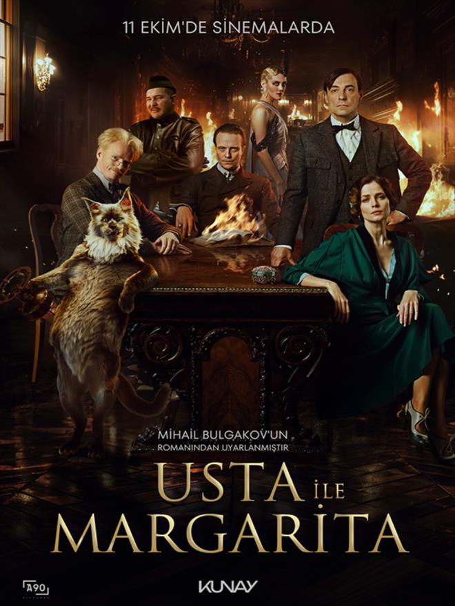 USTA LE MARGARTA    August Diehl, Yulia Snigir, Claes Bang, Evgeniy Tsyganov, Yuri Kolokolnikov, Aleksey Guskov ve Polina Aug'un oynad "Usta ile Margarita", Michael Lockshin ynetmenliinde Trk izleyicisi ile buluacak.    Hrvatistan ve Rusya ortak yapm filmin konusu zetle yle: "1930'larn Moskova'snda, kariyerinin zirvesindeki nl bir yazar, aniden kendini edebi bir skandaln ortasnda bulur. Yazd oyunun repertuvardan karlmasyla meslektalar ondan uzaklar ve ksa srede dlanr. Bu zor zamanlarn ardndan, yazar Margarita ile tanr. Margarita onun sevgilisi ve ilham perisi olur. Margarita'nn sevgisi ve desteiyle, yazar evresindeki insanlarn karakterlerinden esinlenerek yeni bir romana balar. Romandaki bakahraman ise, ksa bir sre nce tant gizemli yabancdan esinlenilen Voland'dr. Yazar, romannn dnyasna kendini ylesine kaptrr ki, gereklik ile hayal gc birbirine karmaya balar."