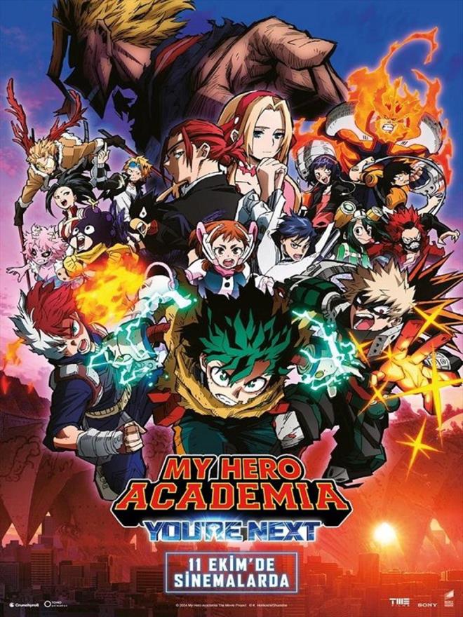 MY HERO ACADEMIA: SIRA SENDE    Tensai Okamura ynetmenliindeki Japonya yapm anime film "My Hero Academia: Sra Sende", byk bir tehlikeyle kar karya olan bir grup rencinin hikayesini konu ediyor.