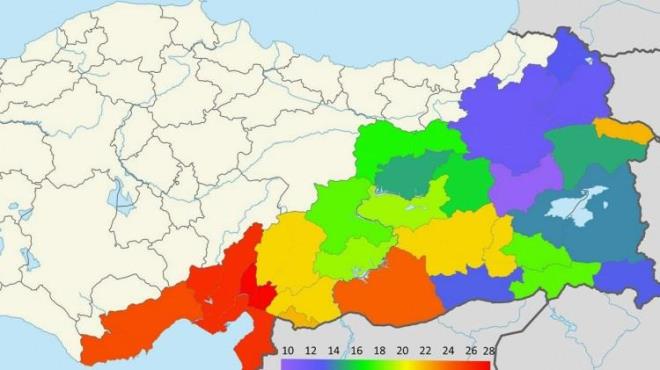 VAN: 54.272  ARI: 55.296  ANLIURFA: 64.416  BTLS: 67.566  DYARBAKIR: 71.627  MU: 72.894  KARS: 78.092  TOKAT: 78.243  BNGL: 78.587  ADIYAMAN: 79.223  SRT: 79.308  BATMAN: 82.052  HAKKAR: 84.114