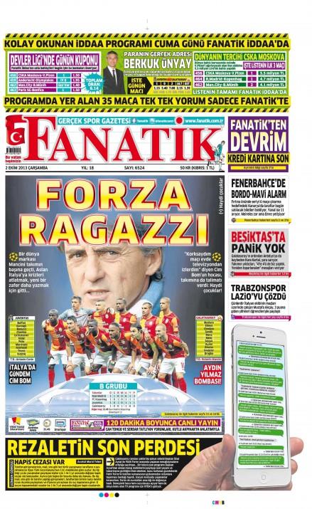 Gazete man�etlerinde Galatasaray