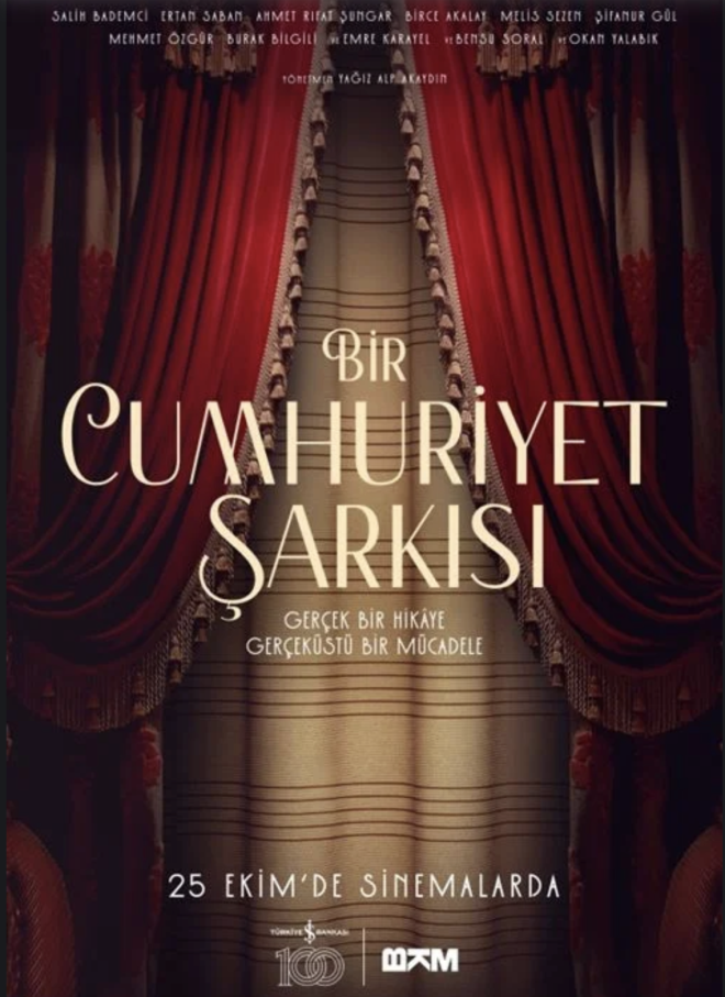 Bir Cumhuriyet arks, 25 Ekim 2024 | Bir Cumhuriyet arks, 1930?lu yllarn Trkiyesi?nde sanatla devrim yapan bir avu gen, yetenekli ve azimli insann hikayesini konu ediyor.