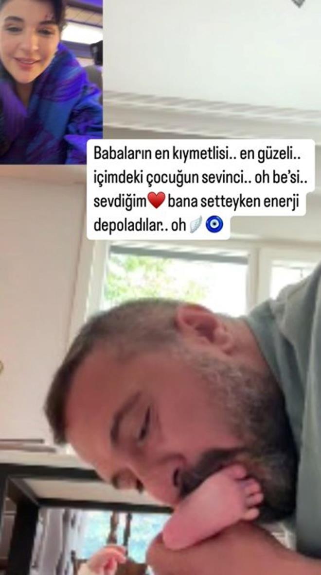 Vuslateri, paylamna "Babalarn en kymetlisi... En gzeli, iimdeki ocuun sevinci, oh be'si... Sevdiim. Bana setteyken enerji depoladlar. Oh" notunu dmt.