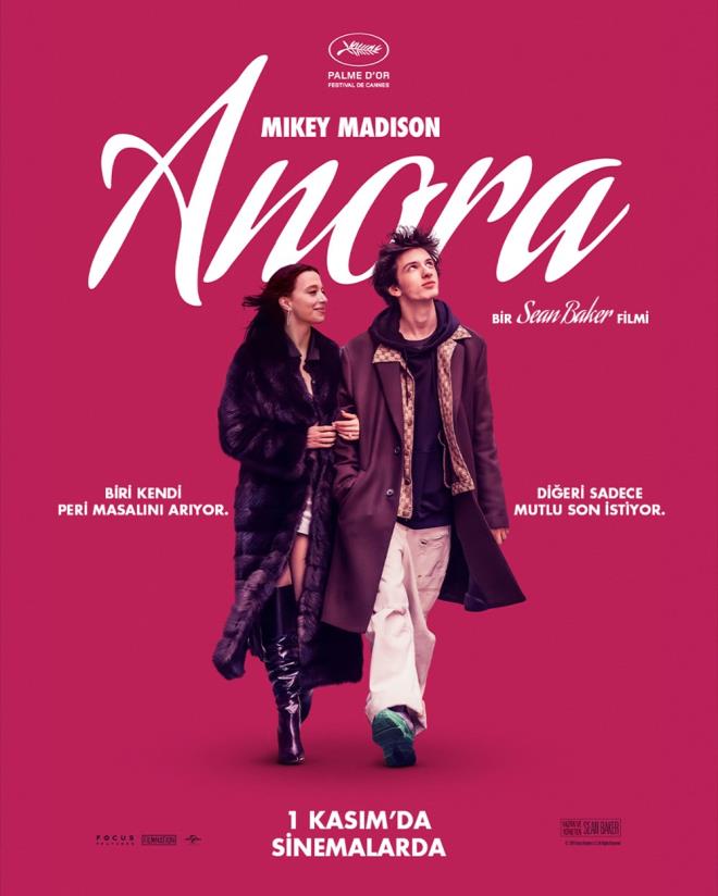 ANORA    77. Cannes Film Festivali'nde Altn Palmiye dl'n kazanan, senaristliini ve ynetmenliini Sean Baker?in stlendii Anora, ailelerinin istei dnda evlenmeye karar veren bir iftin hikayesini konu ediniyor. Anora, Brooklyn?de seks iisi olarak alan gen bir kadndr. Onun hayat, Rus oligarknn zengin olu Ivan ile tanp, ak olmasyla bambaka bir hal alr. Ancak aileleri bu ilikiye kardr ve ikili ailelerinin istei dnda evlenmeye karar verir.    Ebeveynleri kanlmaz olarak bunu rendiinde, evliliin iptal edilmesini salamak iin iftin peine bir rahip ve iki hayduttan oluan allmadk bir l gnderir. Ama sonunda Ivan?n anne ve babas konuyu akla kavuturmak iin New York?a doru yola karlar.