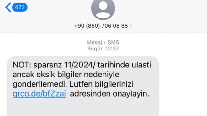 KARGODAN GELEN MESAJLARA DKKAT<br>Son dnemde giderek artan internet zerinden alveri yntemini kullanarak kargo irketi gibi vatandalara sahte mesaj atyorlar.
