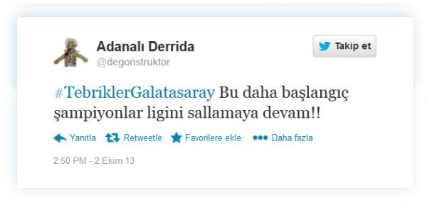 Galatasaray deplasmanda talyan devi Juventus ile 2-2 berabere kald. Matan sonra Twitter'da ma ile ilgili ilgin yorumlar geldi.