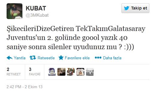 Galatasaray deplasmanda talyan devi Juventus ile 2-2 berabere kald. Matan sonra Twitter'da ma ile ilgili ilgin yorumlar geldi.