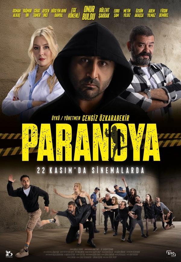 "Paranoya"    Onur Buldu, Ege Kkenli ve Blent akrak'n barollerini paylat Cengiz zkarabekir'in filmi "Paranoya", niversite rencisiyken yazd bir iir yznden hapse atlan, hapisteyken babasnn cenazesine katlamad iin paranoyas balayan Muntazam adl gazetecinin bandan geenleri konu alyor.