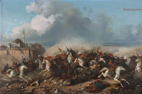 Chlebowski, Dolmabahe Saray'ndaki atlyesinde alrken Sultan Abdlaziz de ou zaman yannda bulunuyor hatta baz kompozisyonlarn eskizlerini o iziyor.