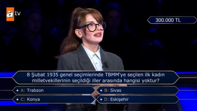 "8 ubat 1935 genel seimlerinde TBMM'ye seilen ilk kadn milletvekillerinin seildii iller arasnda hangisi yoktur?" eklindeki soru, yarmacya adeta ter dkt.