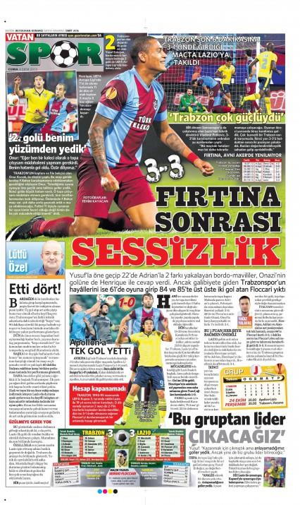 Gazetelerin spor manetleri