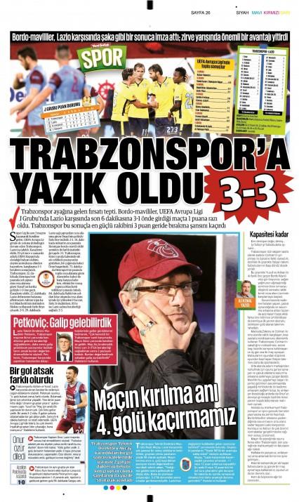 Gazetelerin spor manetleri