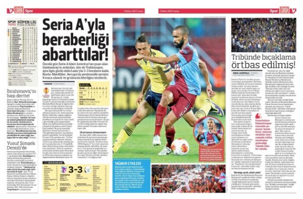 Gazetelerin spor manetleri