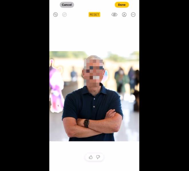 6- Bir yz sansrleyin    Gizlilii korumak yalnzca birka dokunula olabiliyor. Fotoraflardaki yzleri bulanklatrn veya karartn.