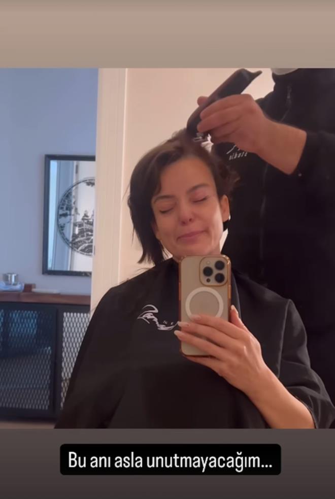 Bu srete 6 seans kemoterapi tedavisi gren Ergin, salarn kaztrken ektii videoyu paylat.