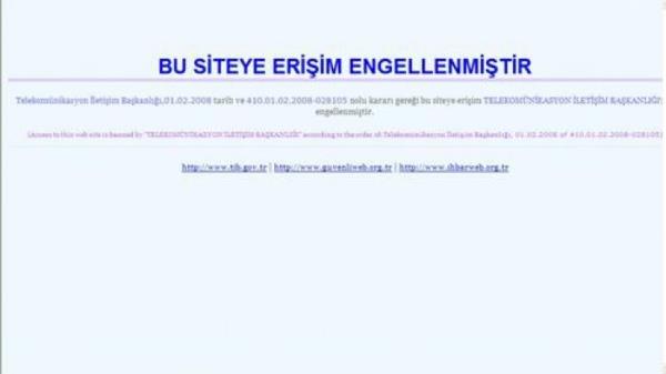 Siteleri mahkeme karar ile kapattrmak.