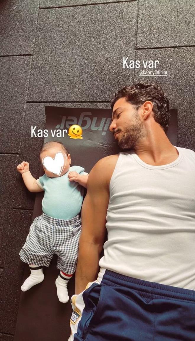 BABA OUL SPOR SALONUNDA    Ei Kaan Yldrm ile minik olunu spor salonunda fotoraflayan nl oyuncu, paylamna "Kas var, kas var" notunu dt.    imdilerde bebeiyle ilgilenen Pnar Deniz, olunun yzn gstermedi.