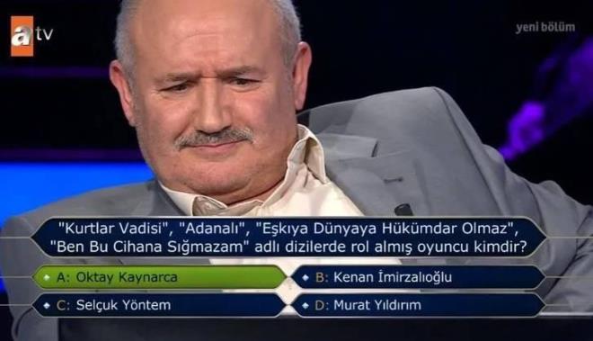 "A- Oktay Kaynarca" seeneinde karar klan yarmac, doru yant vererek 7.500 TL deerindeki soruyu kolaylkla cevaplad.